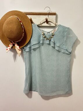 Loft Ruffle Sheer Blouse